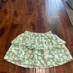 Cat & Jack green floral skirt